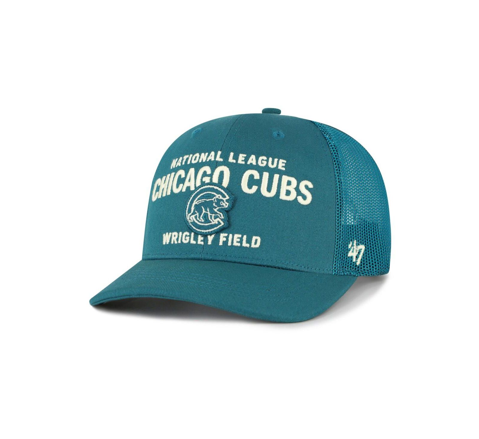 '47 Brand Men's Teal Chicago Cubs Contemporary Hitch Adjustable Trucker Hat