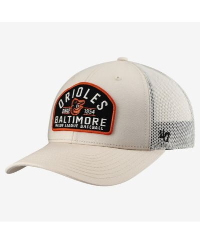 '47 Brand Men's Cream Baltimore Orioles Leland Adjustable Trucker Hat