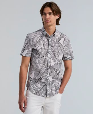 Мужская рубашка Perry Ellis Slim-Fit с ботаническим принтом