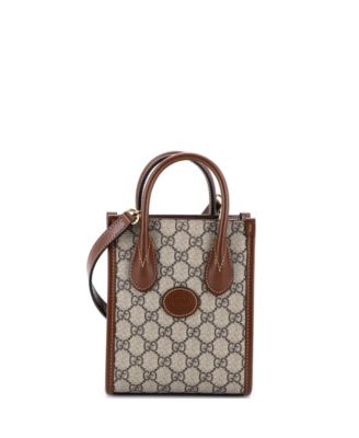 Pre-Owned Gucci Mini Interlocking G Patch Tote GG Coated Canvas
