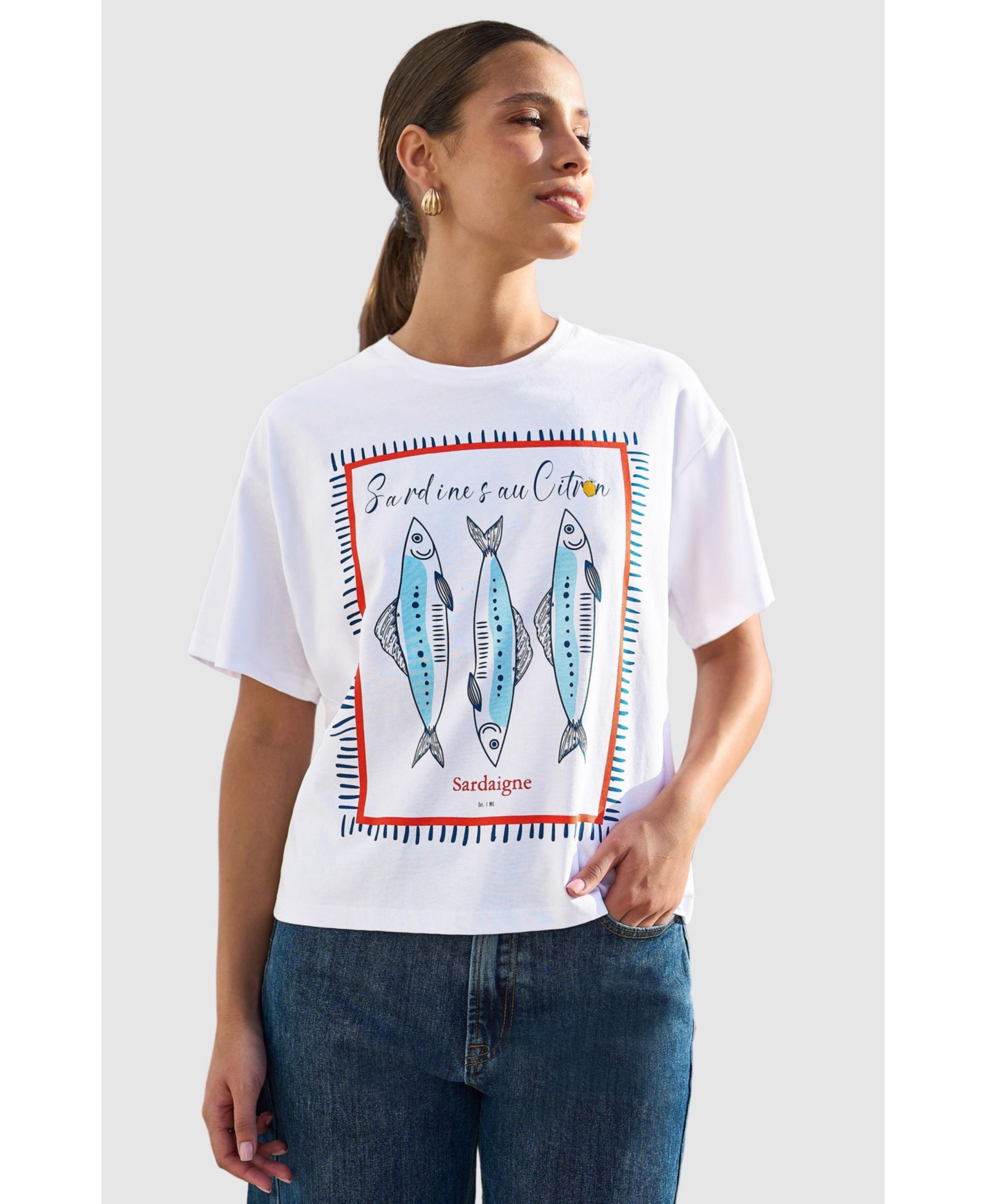 Yumi Women's Cotton Summer Motif T-Shirt