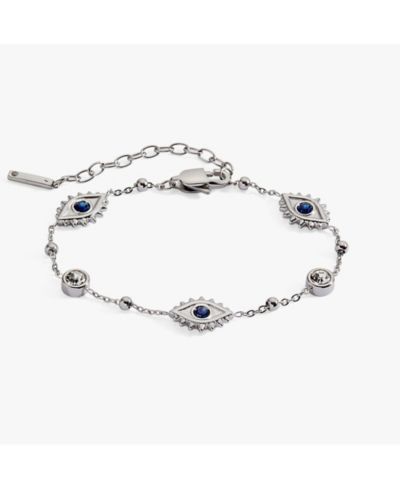 Alex and Ani Evil Eye Crystal Stone Chain Bracelet