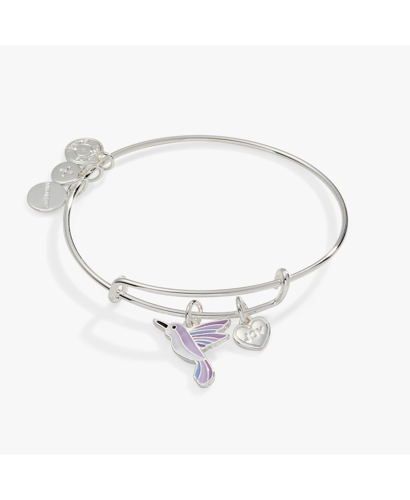Браслет Alex and Ani Joy Hummingbird Duo Charm Bangle