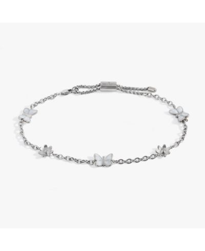 Браслет на ногу Alex and Ani Butterfly and Flower