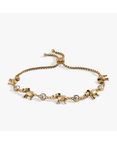 Alex and Ani Elephant Crystal Bolo Bracelet
