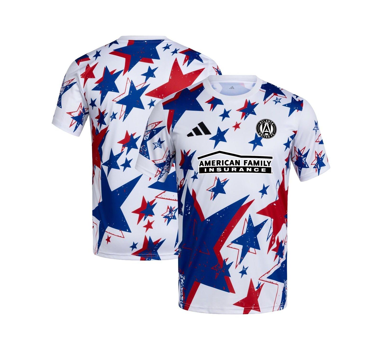 Мужская джерси Adidas White Atlanta United FC 2026 Americana Pre-Match
