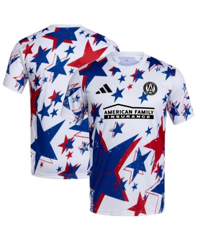 Мужская джерси Adidas White Atlanta United FC 2026 Americana Pre-Match