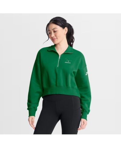 Женская флисовая толстовка Nike Philadelphia Eagles Phoenix, цвет Kelly Green, на молнии