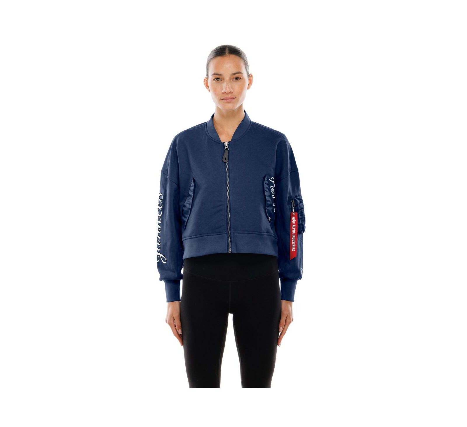 Женская укороченная куртка New Era X Alpha Industries Navy New York Yankees Full-Zip