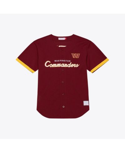 Мужская спортивная джерси Mitchell & Ness Washington Commanders бордового цвета