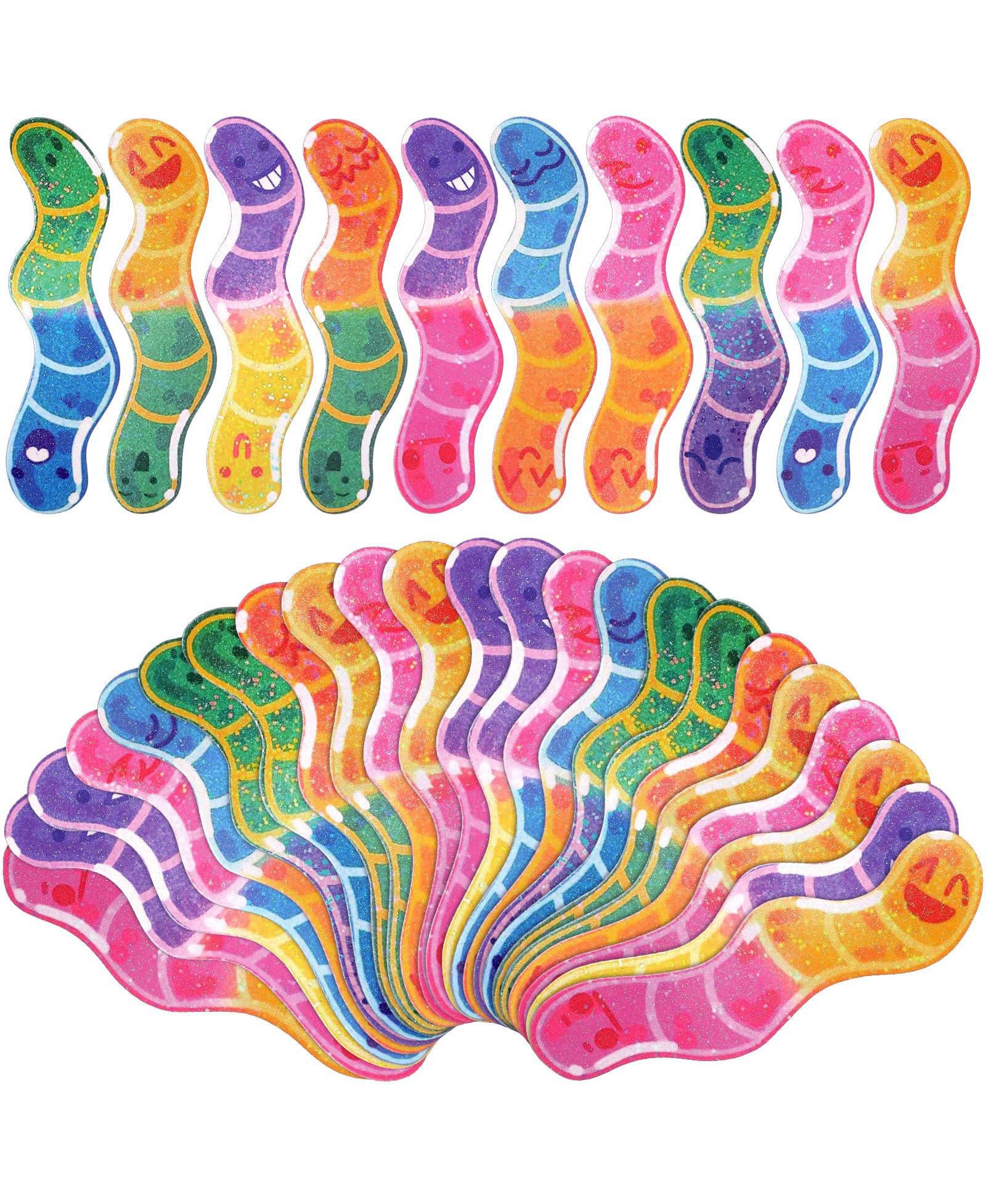 GNUADZ Worm-Shaped Bookmark Holographic Edition A Great Gift for Readers and Party Favor