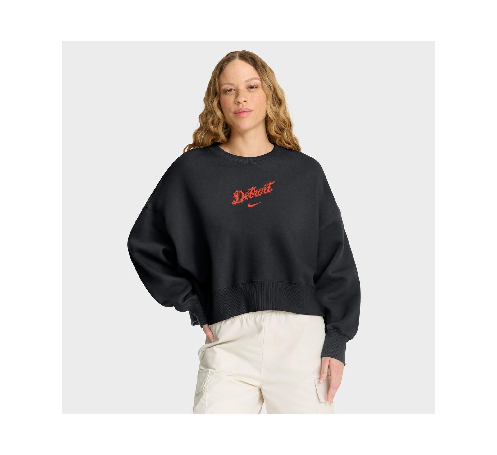 Nike Женская свитшот Detroit Tigers Oversized Primetime черный