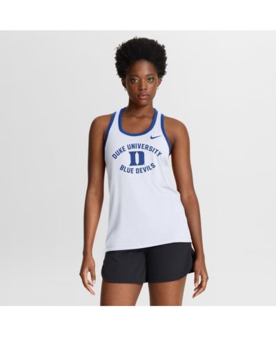 Nike Женский майка Dri-FIT Tri-Blend White Duke Blue Devils Uni Name