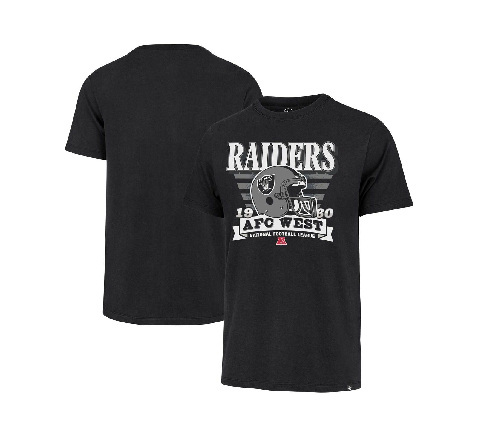 Мужская футболка '47 Brand Black Las Vegas Raiders Stripe Splash Franklin Throwback