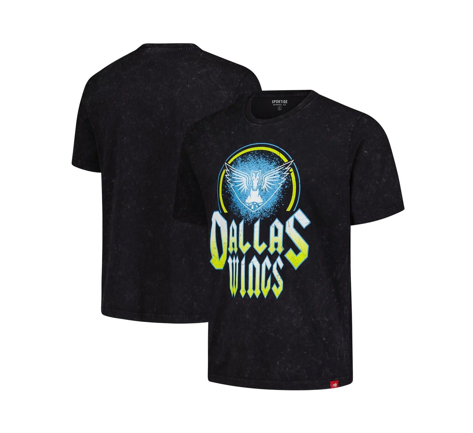 Sportiqe Мужская и Женская футболка Dallas Wings Rock Roll Collection Angus Mineral Wash