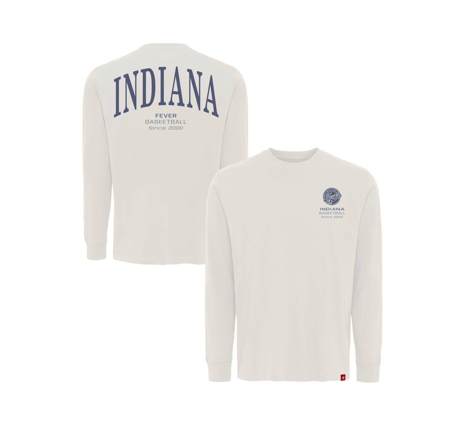 Мужская и женская футболка Sportiqe Indiana Fever Athletic Club Collection Sherwood Relaxed Fit Premium Long-Sleeve