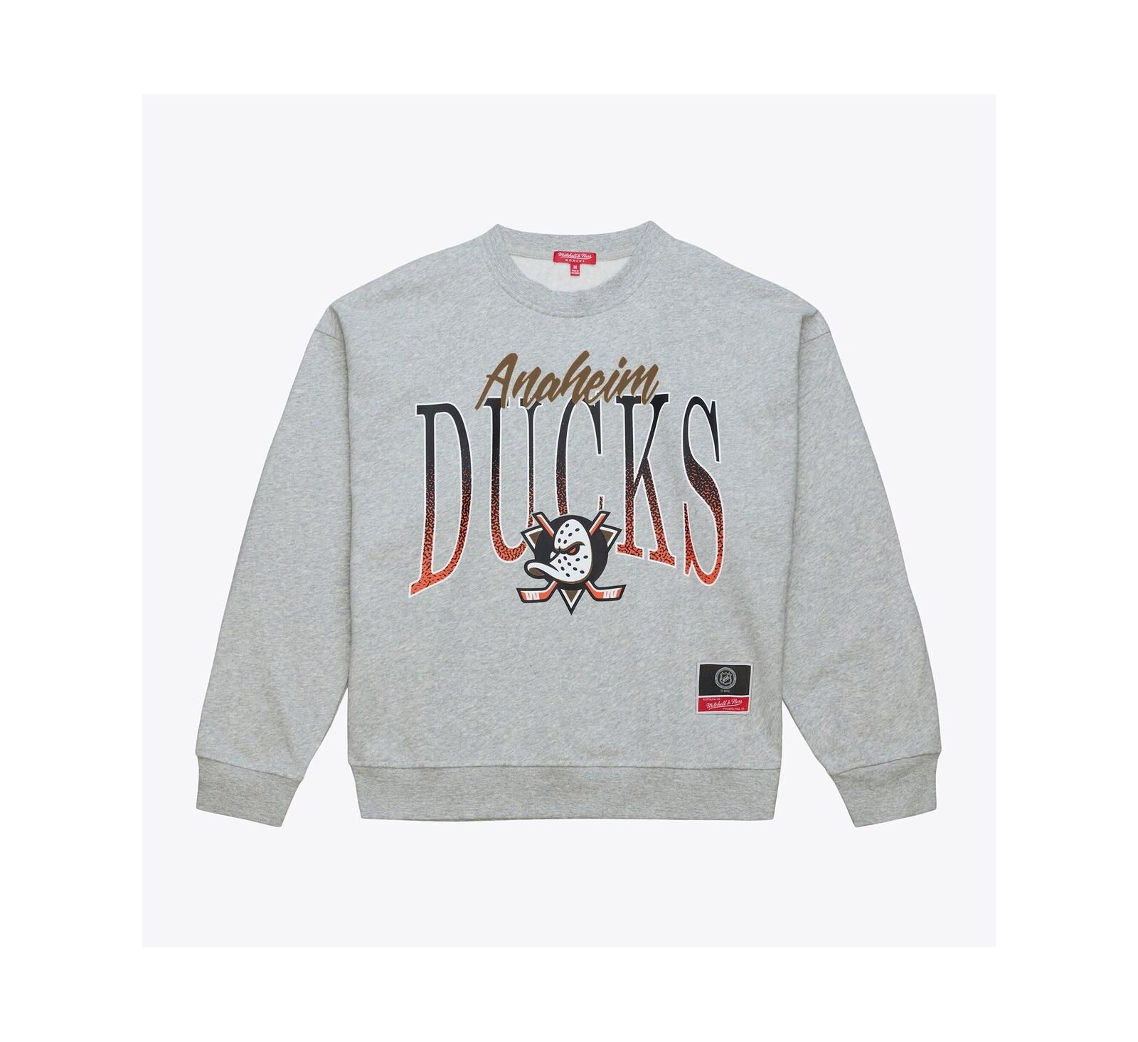 Mitchell & Ness Женский свитшот Anaheim Ducks Hockey Night Heather Gray