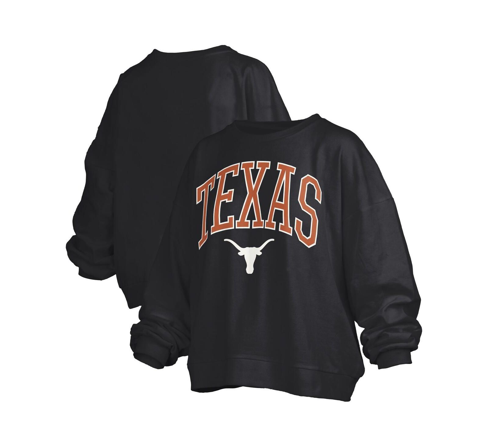 Pressbox Women's Black Texas Longhorns Janise Fleece Sweatshirt