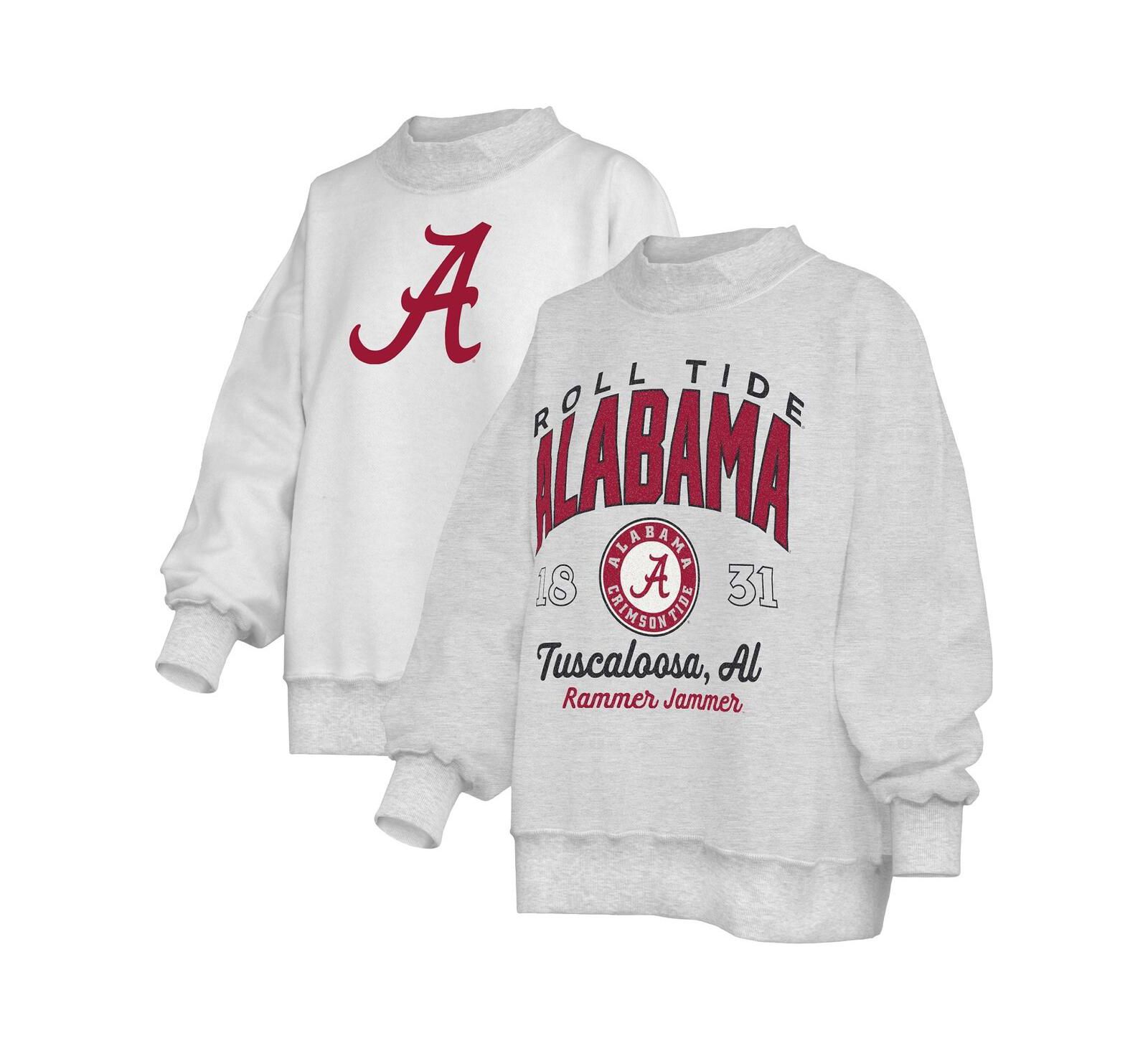Женская двусторонняя толстовка Pressbox Heather Gray Alabama Crimson Tide