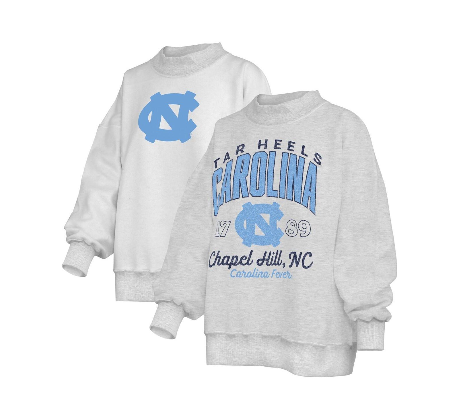 Женский свитшот Pressbox Heather Gray North Carolina Tar Heels