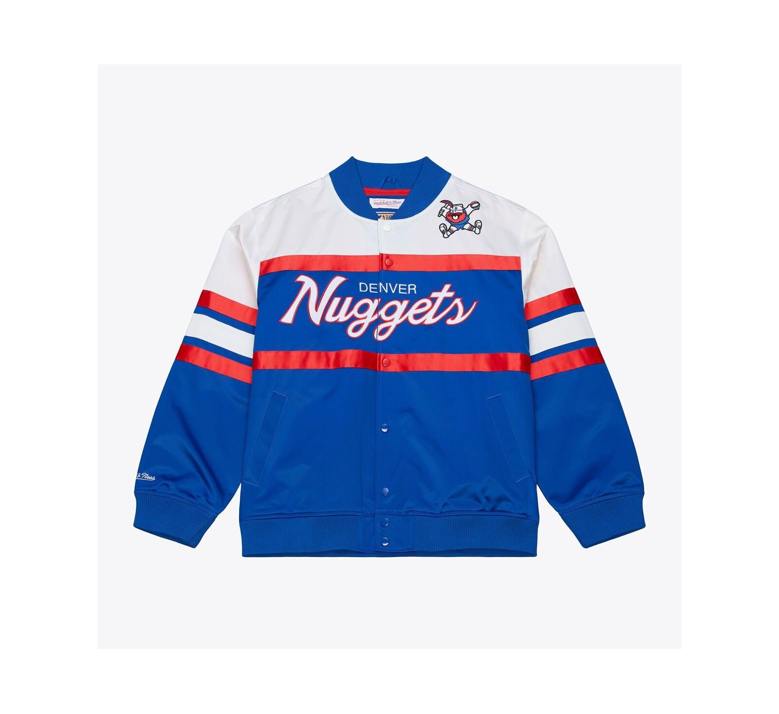 Mitchell & Ness Men's Royal Denver Nuggets Hardwood Classics Head Coach Lightweight Satin Full-Snap Jacket