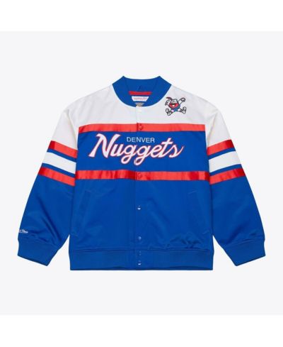 Мужская куртка Mitchell & Ness Royal Denver Nuggets Hardwood Classics Head Coach Lightweight Satin Full-Snap