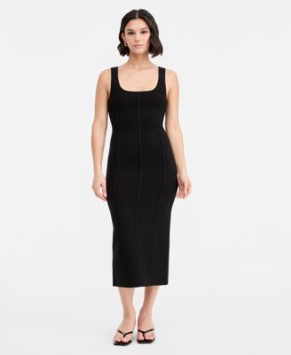 Bar III Женское трикотажное миди-платье Bodycon без рукавов