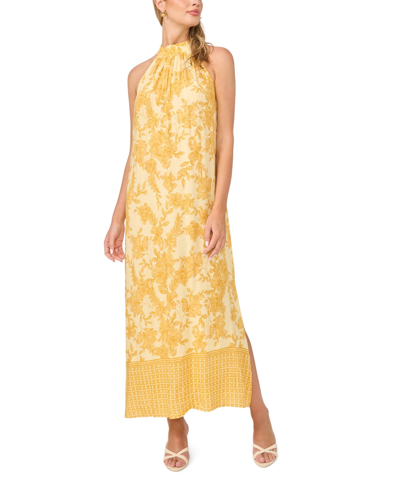Женское платье Vince Camuto Halter Neck Sleeveless Maxi