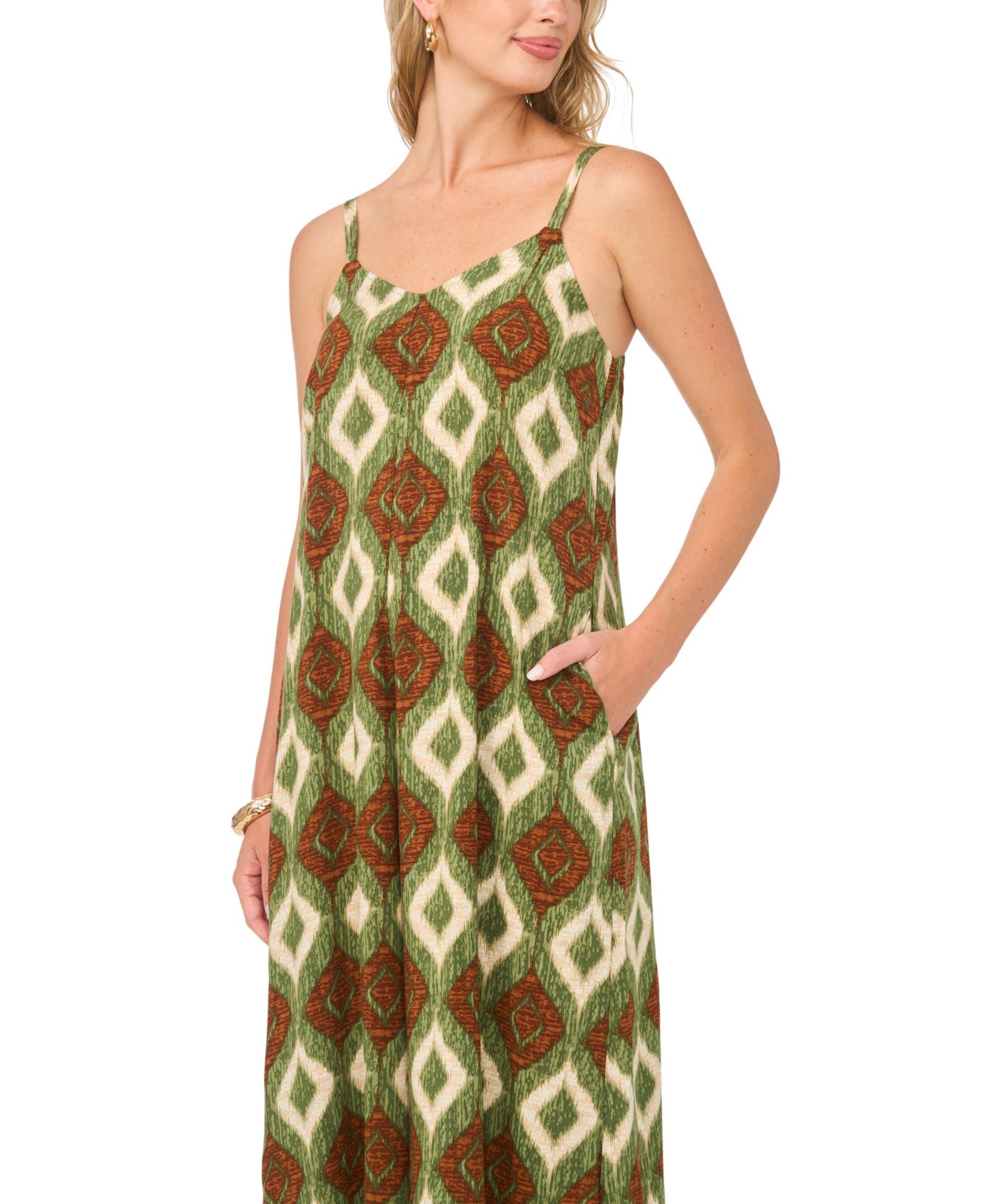 Vince Camuto Women's V-Neck Flared Jumpsuit