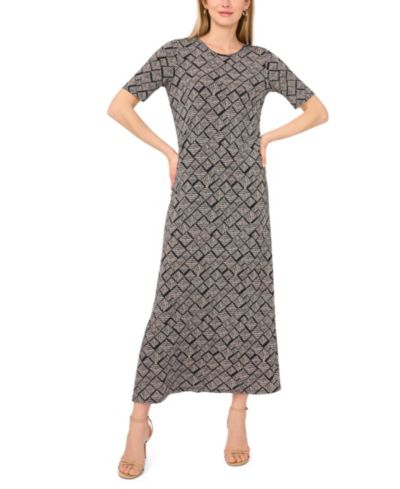 Vince Camuto Женское платье макси с круглым вырезом