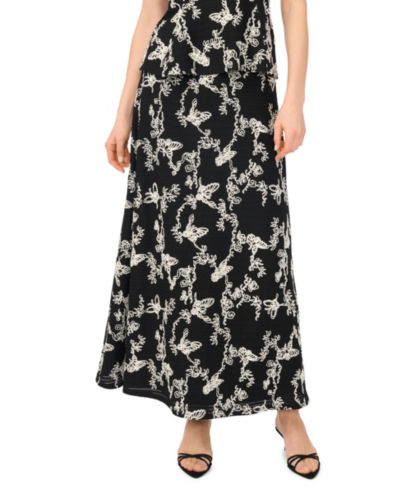 Vince Camuto Women's Printed A-Line Maxi Skirt