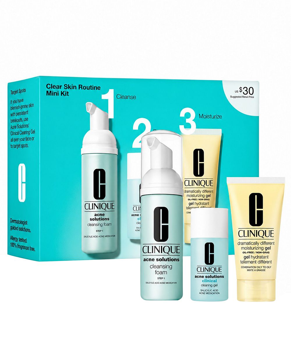 Clinique Набор для ухода за кожей Clear Skin, 3 предмета