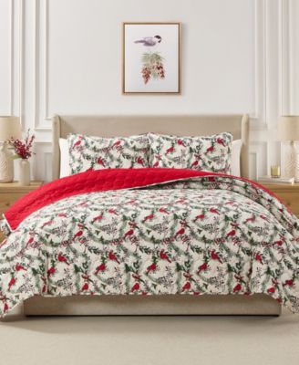 Seventh Studio Cardinal Quilted 3-Piece Quilt Set, King