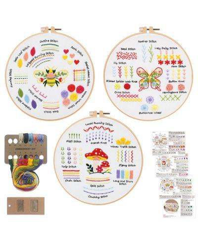 Набор для вышивания GNUADZ Embroidery Kit Beginners 3 Packs