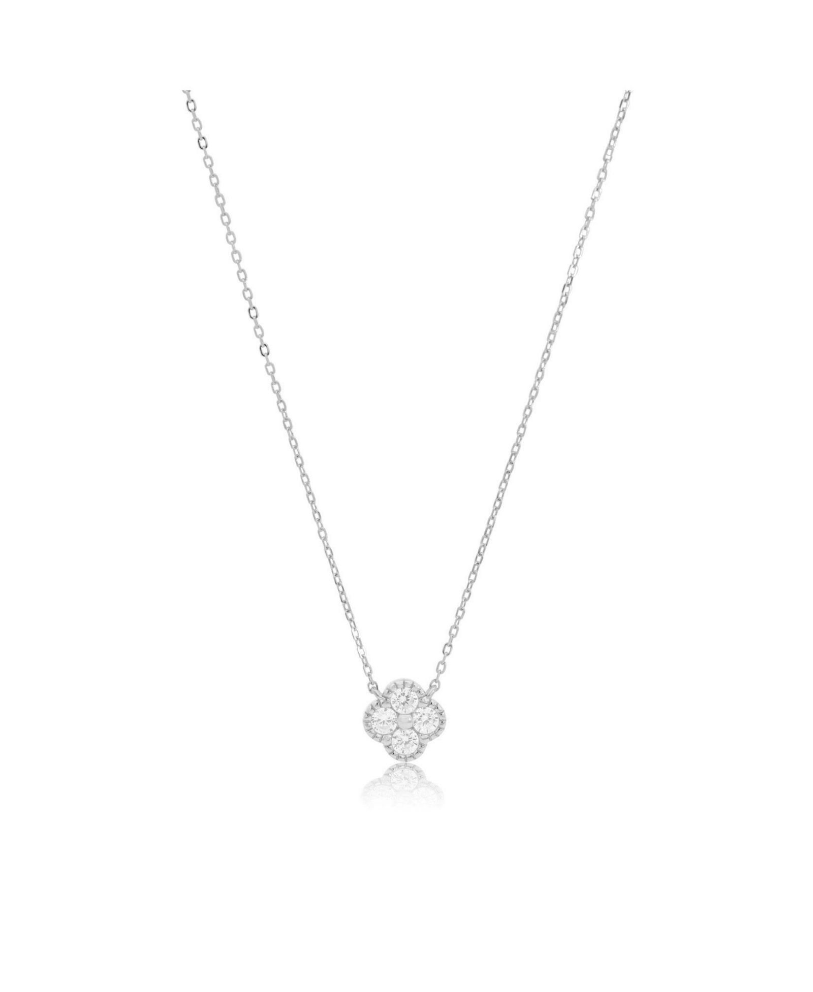 Колье The Lovery CZ Single Clover Necklace Sterling Silver