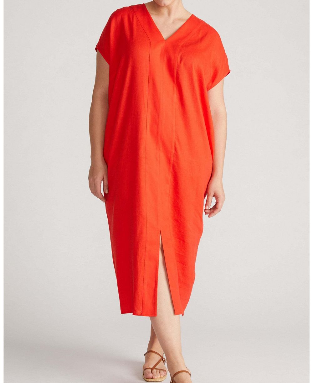 Universal Standard Plus Size Cabana Linen Kaftan