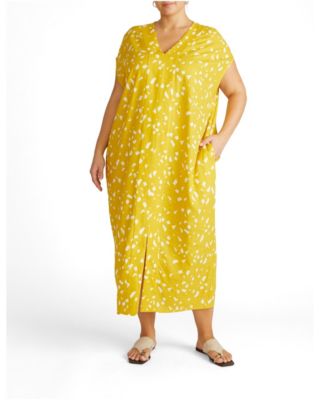 Universal Standard Plus Size Cabana Linen Kaftan