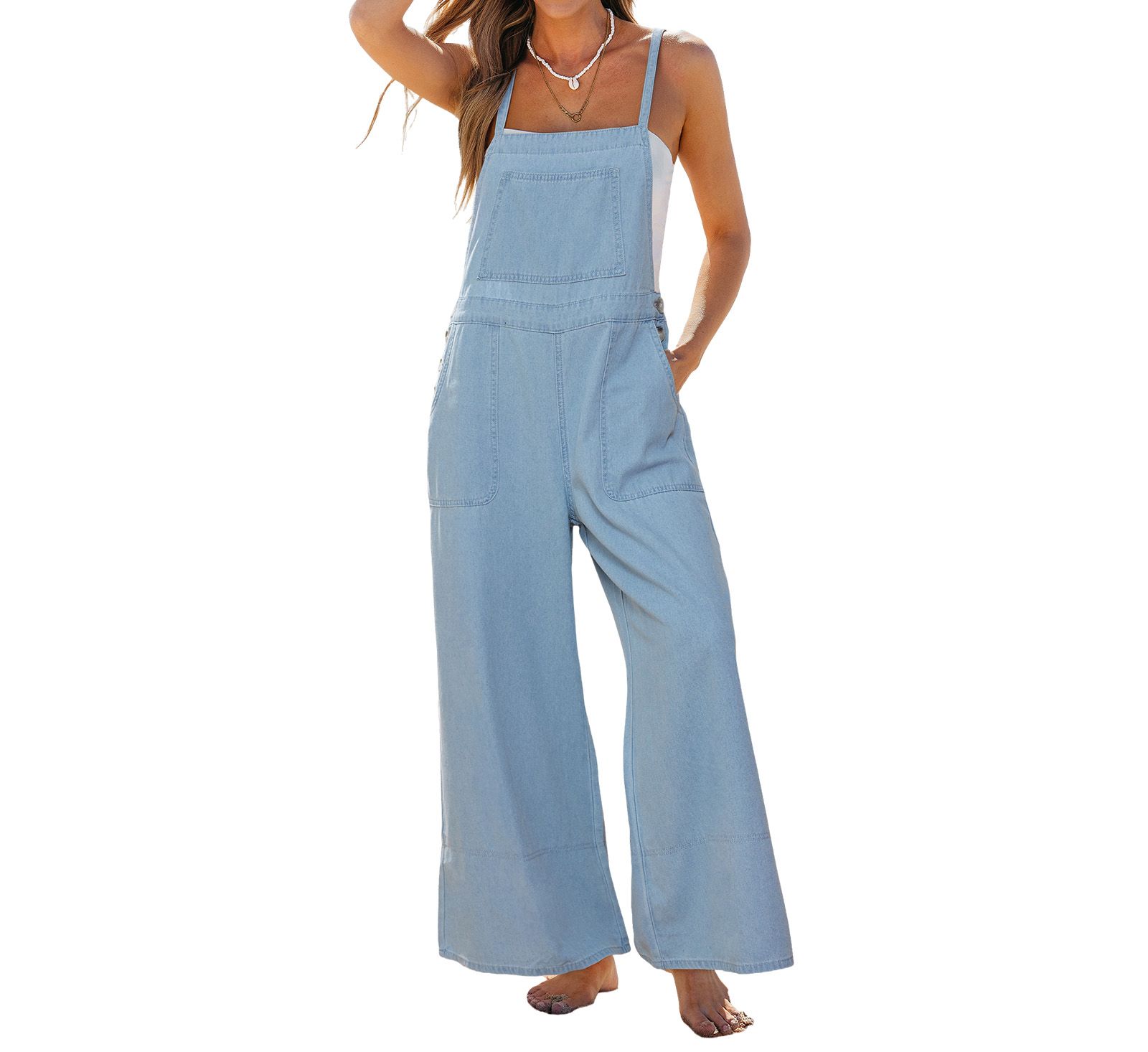 Cupshe Женский Джинсовый Jumpsuit Square Neck