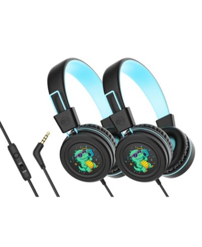 Детские наушники MEE audio KidJamz KJ55AUX 3.5mm с гарнитурой, безопасный уровень громкости