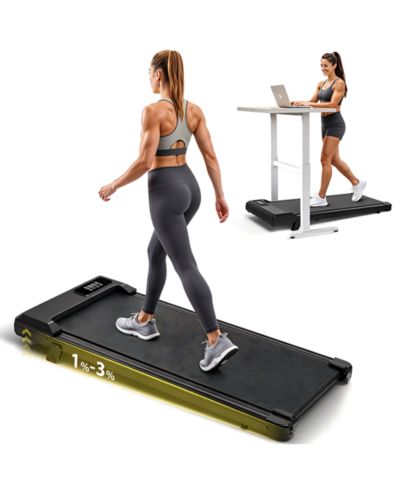 Redliro Беговая дорожка Walking Pad с наклоном, компактная с LED-дисплеем для дома и офиса