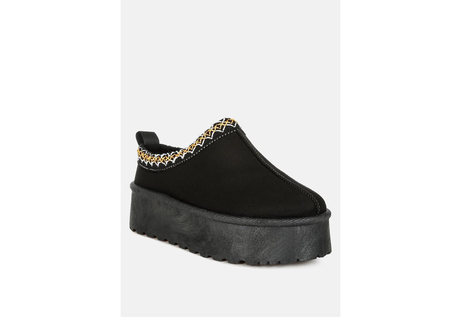 London Rag Women's Jesters Embroidered Platform Classic Slip-On