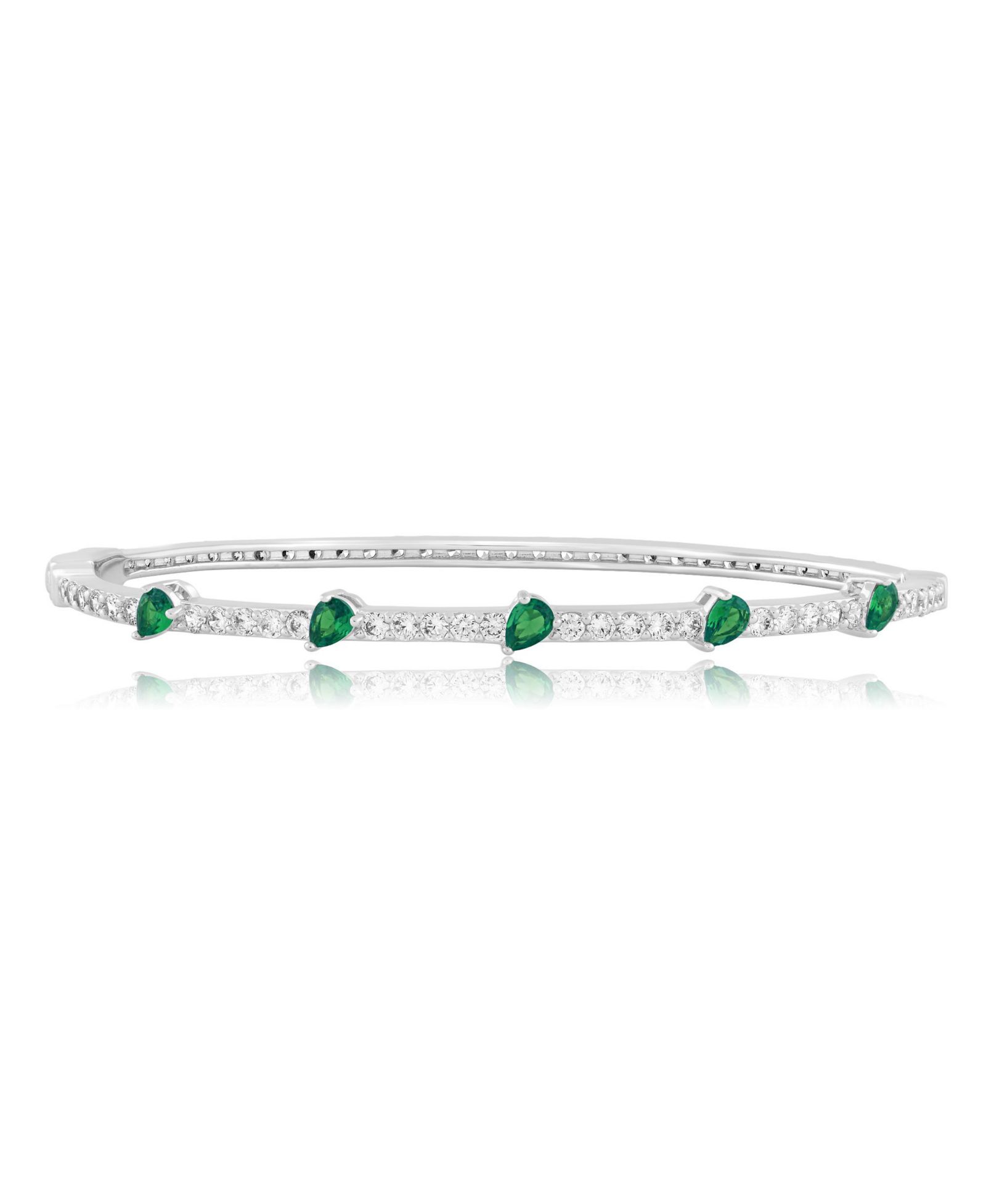 Simona Radiant Pear-shaped and Round Cubic Zirconia Bangle