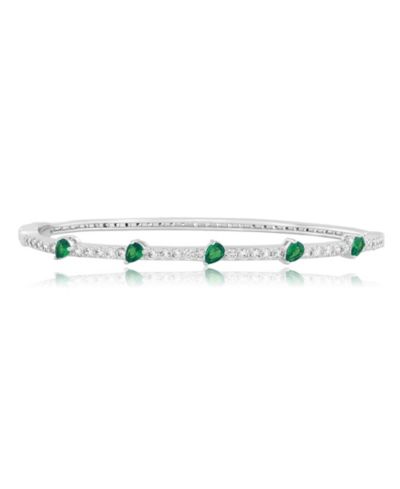 Simona Radiant Pear-shaped and Round Cubic Zirconia Bangle