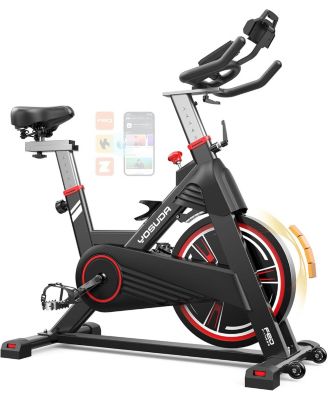 Магнитный велотренажер FED FITNESS Light-Commercial, маховик 45LB, 100 уровней сопротивления, нагрузка 350LB, ультратихий 20dB и большой HD дисплей