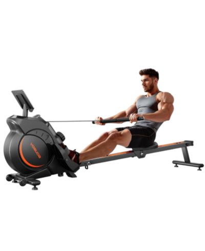 Гребной тренажер FED FITNESS Magnetic для дома, с поддержкой Bluetooth и приложения, для начинающих и профессионалов, с удобным сиденьем и цифровым монитором