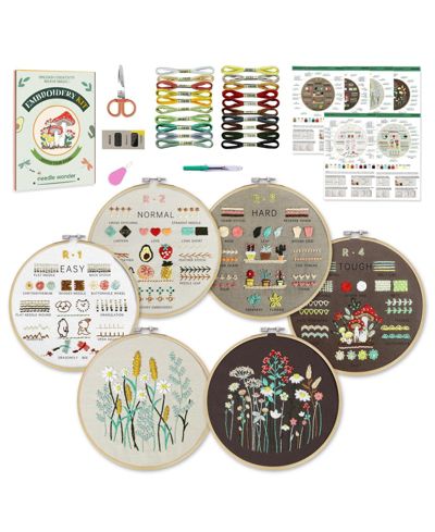 Набор для вышивания GNUADZ 6 Stage Embroidery Kit Beginners