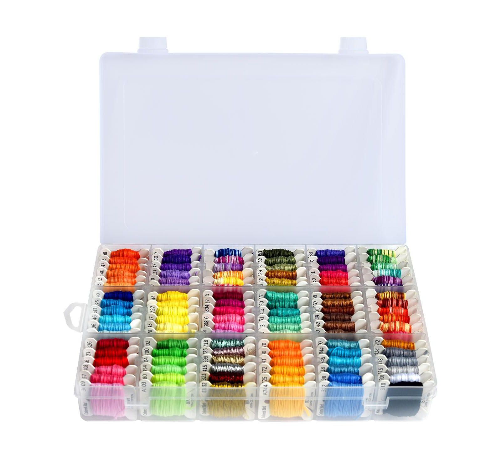 GNUADZ Embroidery Floss Bracelet Thread Organizer Box 108 Colors