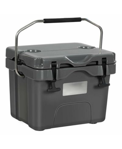 GOUUN 16-Quart 24-Can Portable Insulated Ice Cooler with 2 Cup Holders, Lightweight Camping Chest