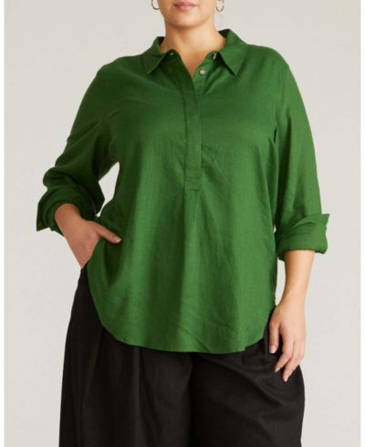 Рубашка Universal Standard Plus Size Elbe Popover Stretch Linen