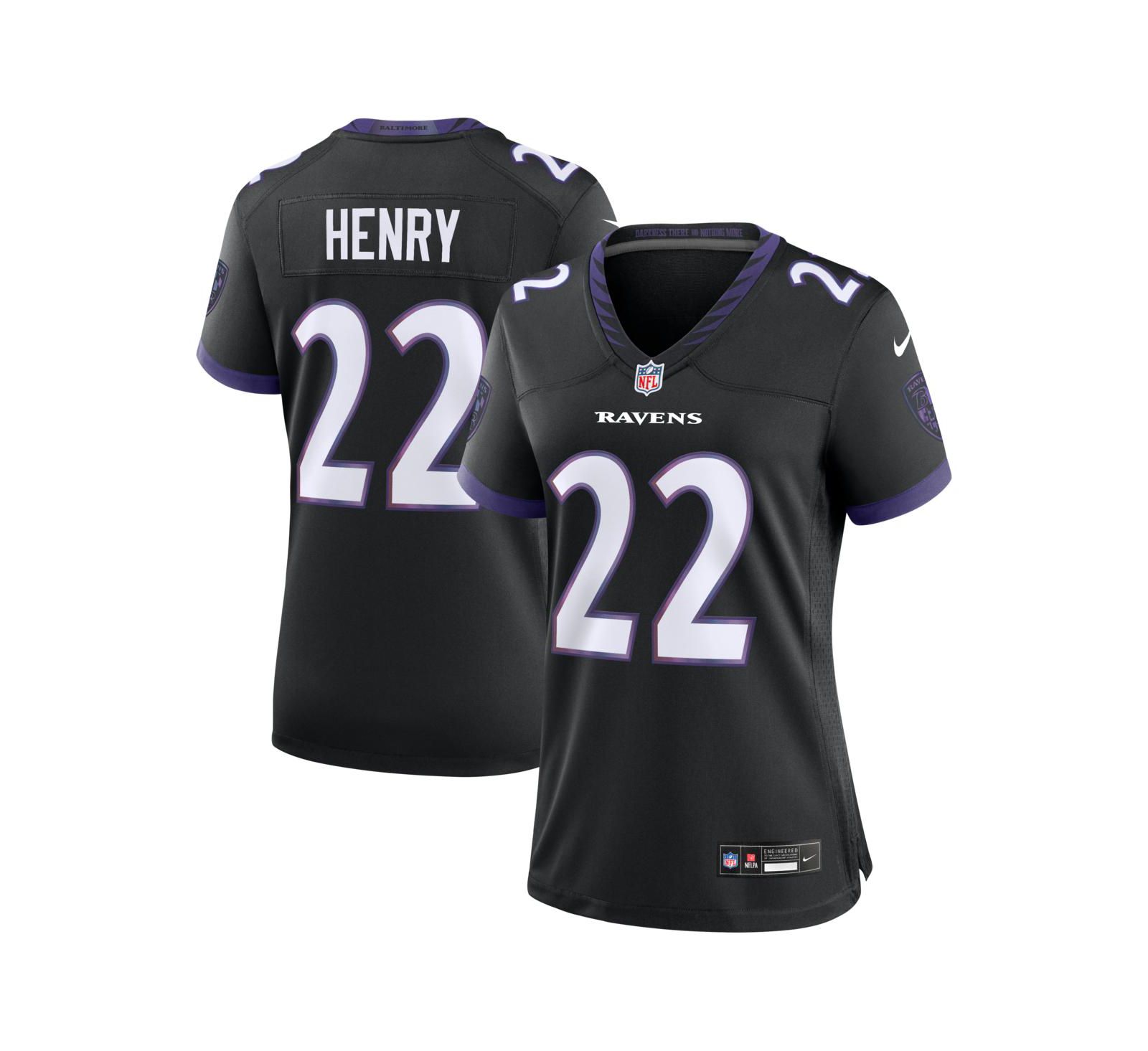 Nike Women's Derrick Henry Black Baltimore Ravens Alternate Game Jersey